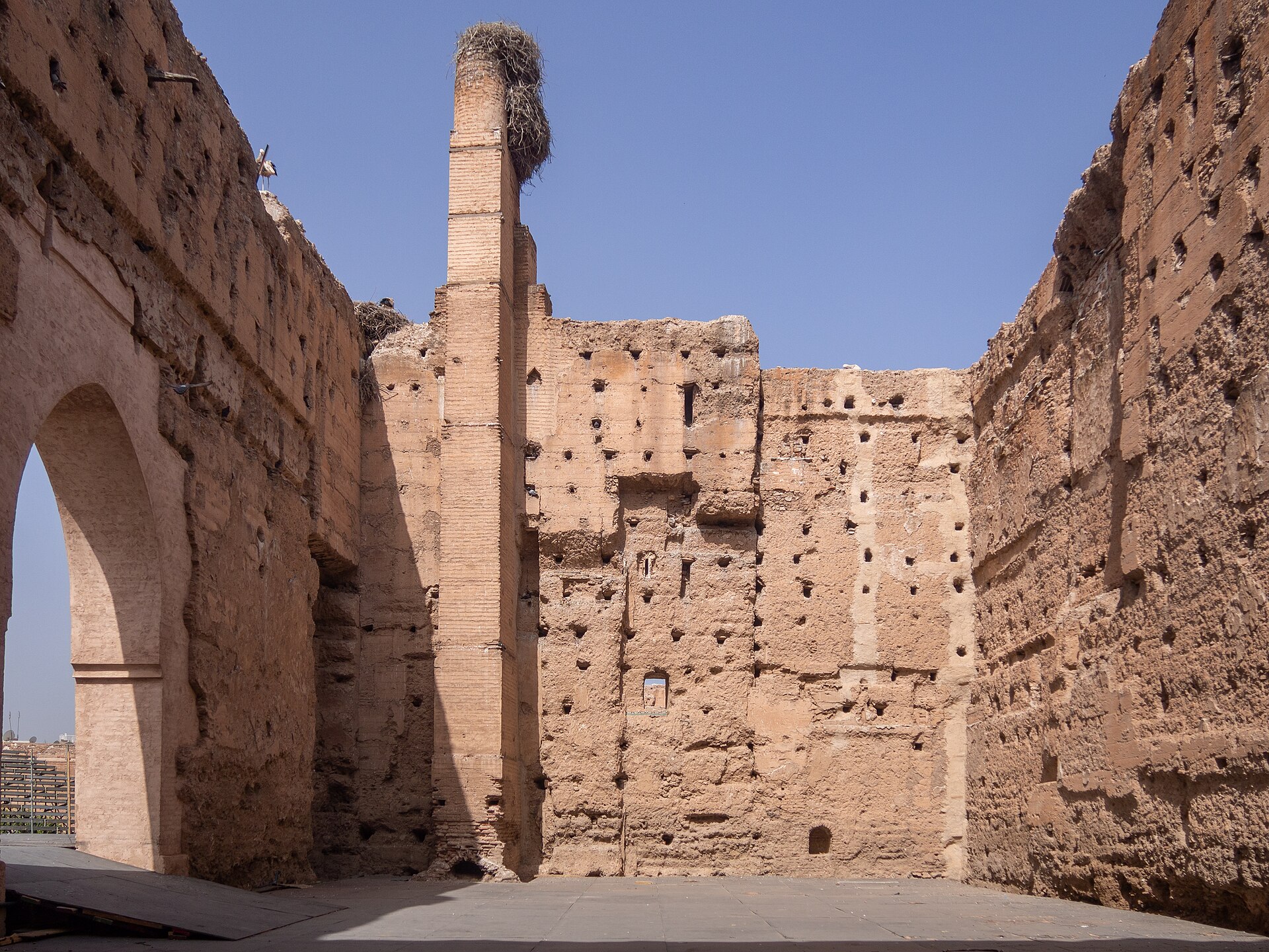 An entrance arch at El Badi Palace