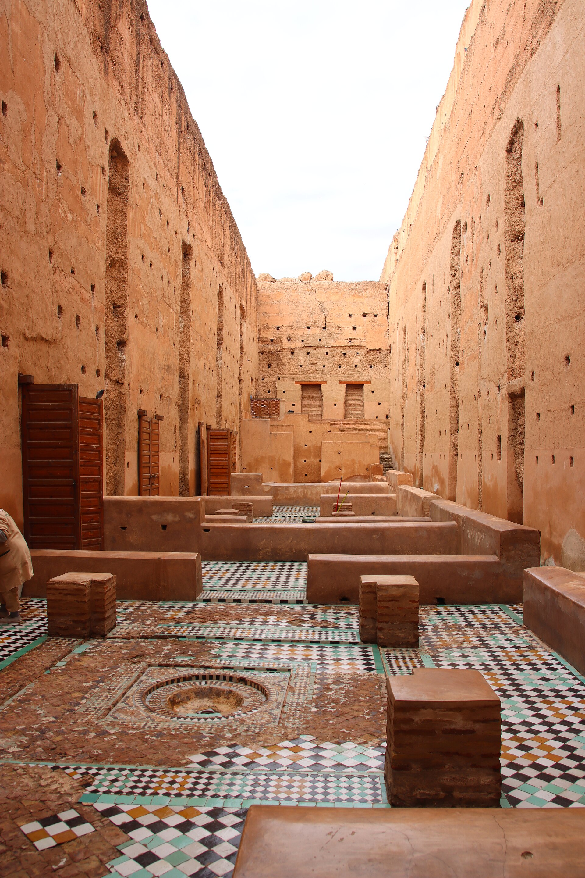 Historic wall surfaces at El Badi Palace